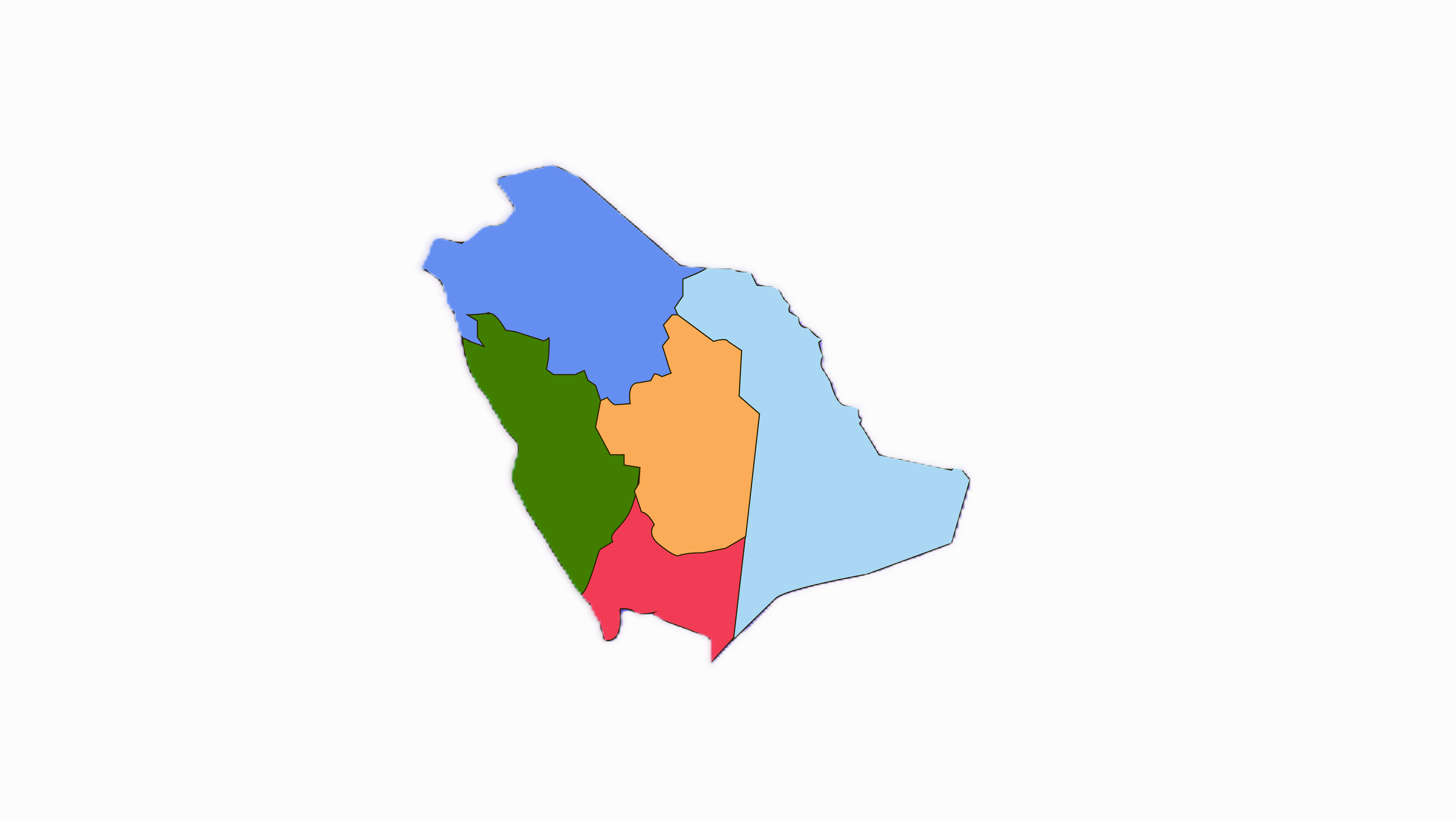 خريطة المملكة العربية السعودية